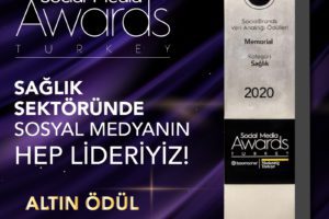 Memorial, Social Media Awards Turkey 2020'de altın aldı