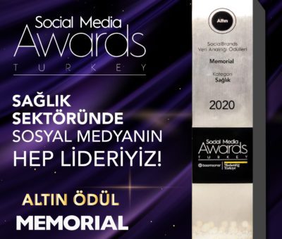 Memorial, Social Media Awards Turkey 2020'de altın aldı