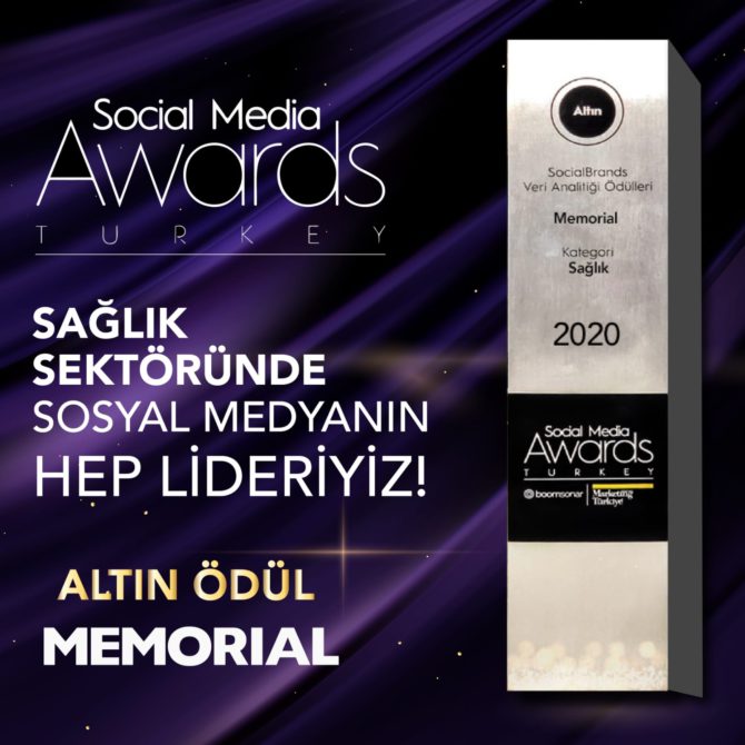 Memorial, Social Media Awards Turkey 2020'de altın aldı