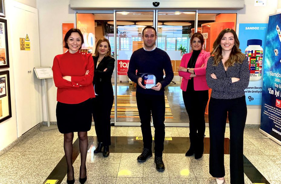 Her yıl düzenlenen değerlendirmeler sonucunda verilen Top Employers Institute Ödülü’nün 2021 yılı sahiplerinden biri Sandoz Türkiye oldu.