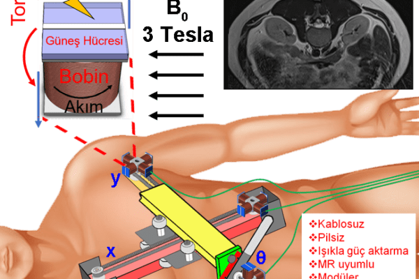 Eyleyici ya da aktüatör (actuator) bir mekanizmayı ya da sistemi hareket ettiren bir tür motor. Çalışmak için bir enerji kaynağına ihtiyaç duyan eyleyicilere bu enerji genelde elektrik akımından sağlanıyor, ancak eyleyiciler termal, manyetik, hidrolik gibi çok çeşitli enerji formlarını da harekete dönüştürebiliyor. Eyleyiciler genelde pille çalışıyor ve güç kaynağına kablolar yoluyla erişebiliyor. Boğaziçi Üniversitesi Elektrik-Elektronik Mühendisliği Bölümü öğretim üyesi Prof. Dr. Şenol Mutlu ve ekibinin geliştirdiği eyleyici modeli ise kablosuz ve pilsiz çalıştığı için vücut yüzeyine yerleştirilerek biyopsi gibi müdahaleleri MR cihazı içinde yapabilecek.