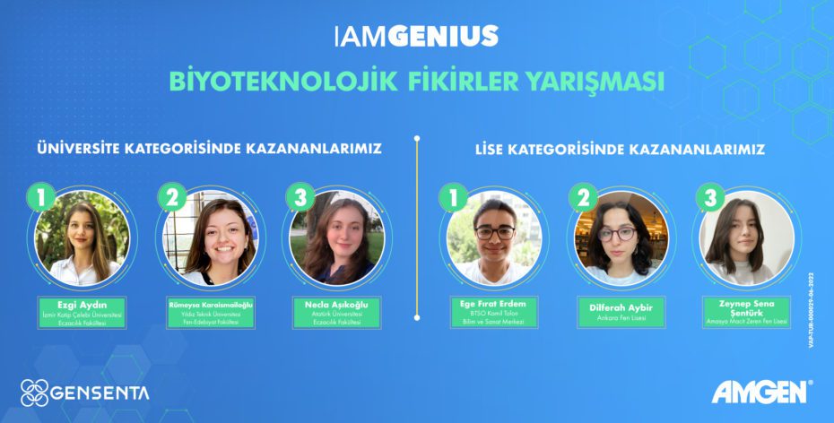 Amgen IamGenius Biyoteknolojik Fikirler Yarışması gençleri ödüllendiriyor!