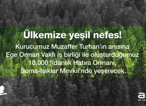 Kurucusu Muzaffer Turhan’ın vefatının 40. yılı anısına oluşturduğu 10.000 fidanlık Hatıra Ormanı, Soma Işıklar Mevkii’nde yeşererek yaşama değer katacak.