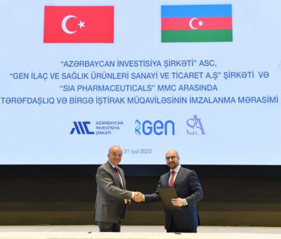 GEN, Azerbaycan Yatırım Şirketi (AIC) ve SIA Pharmaceutical LLC, Azerbaycan'ın ilk ilaç üretim tesisini kurmak için hissedar anlaşması imzaladı.
